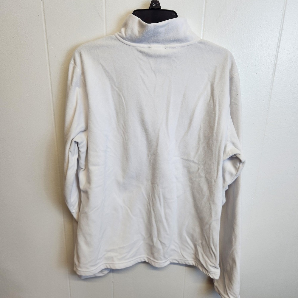 North Face Pullover Womens Large White Fleece Half Zip ALJ0 Lightweight Outdoors - Picture 4 of 10